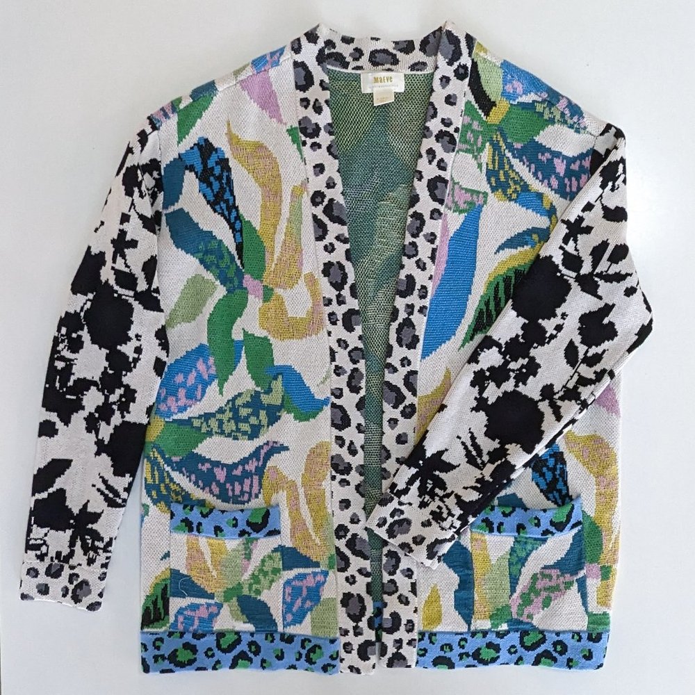 ANTHROPOLOGIE Multi print cardi